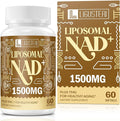 1500 MG Liposomal NAD+ 98%+ Absorption NAD+ Supplement for Women &amp Men with TMG for Aging Defense Cellular Energy Heart &amp Brain Function Longevity 60 Softgels