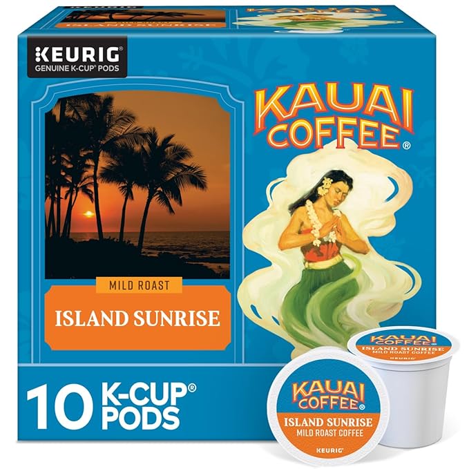Kauai Coffee Island Sunrise Mild Roast - Compatible with Keurig K-Cup Brewers 10 CT (Pack of 3)