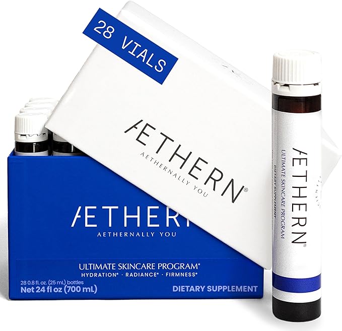 Liquid Skin Care Supplement with Collagen + Hyaluronic Acid. Ready-to-Drink. Clinically Proven for Glowing Hydrated and Firm Derma. UV Protection. 28 Servings. Ultimate Skincare Program