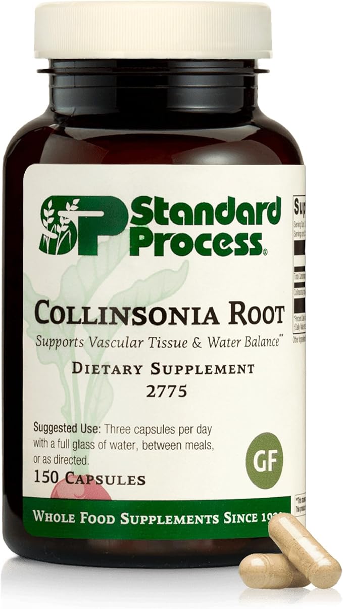 Standard Process Collinsonia Root - Healthy Vascular Tissue Support Supplement - Bladder &amp Kidney Health Supplement with Collinsonia Root - Supplement to Aid Digestive Health - 150 Capsules