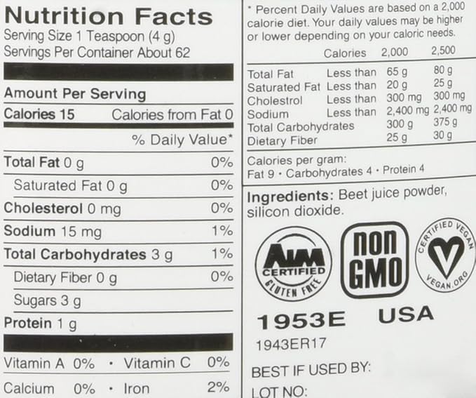 AIM Redi Beets for beet juice supplementation 8.8 oz