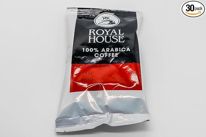 Royal House - Classic Blend Medium Roast 100% arabica coffee packs - 30 x 2.5 oz packs