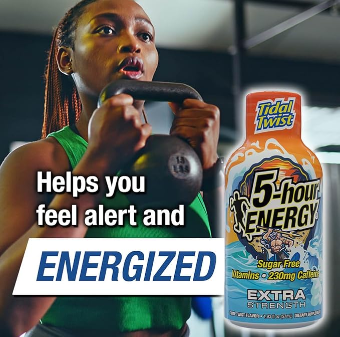 5-hour ENERGY Extra Strength Energy Shot Tidal Twist (1.93 oz. 30 Count) Zero Calories &amp Sugar-Free 230 mg Caffeinated Energy Shot Amino Acids &amp B Vitamins Dietary Supplements  Pina-Col