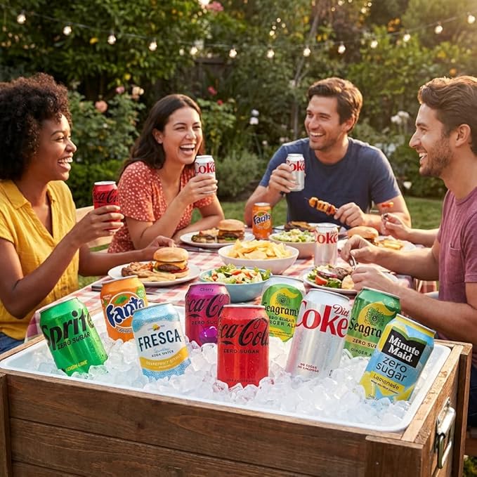 Zero Sugar &amp Diet Soda Variety Pack 18PK – 9 Flavor Mix Including Coca-Cola Zero Diet Coke Sprite Zero Fanta Orange Zero Fresca &amp More – 12 oz Cans Beverage Sampler for Parties Office Ho