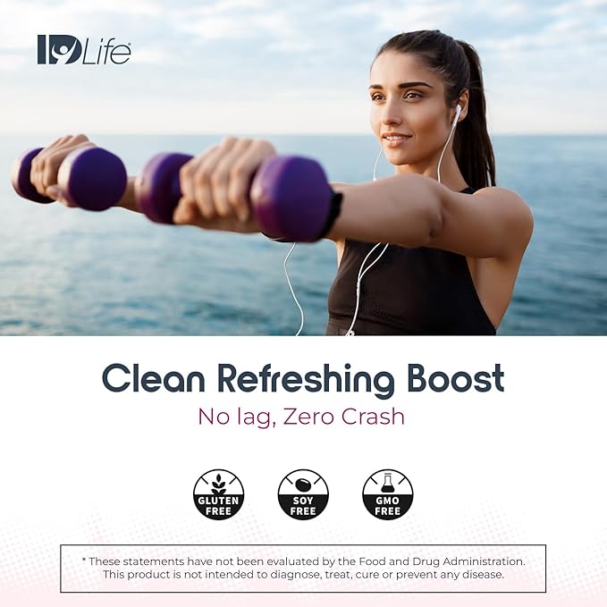 IDLife Energy - Mixed Berry - Sustained Power Boost with Powder Healthy Drink for Work Gym &amp Daily Use 6 Hours of Boost - 15 Sticks per Bag