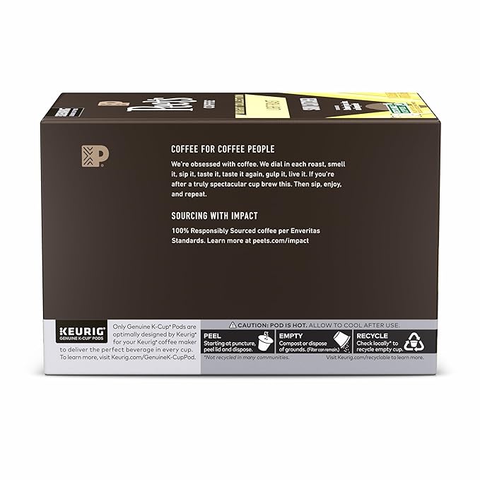 Peet's Coffee Light Roast Keurig K-Cup Pods 100% Arabica Coffee - Sun Catcher 60 Count (6 Boxes of 10 Pods)