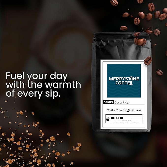 Merrystone Costa Rica Single Origin Medium Roast Roasted to Order 1 Lb Standard Grind
