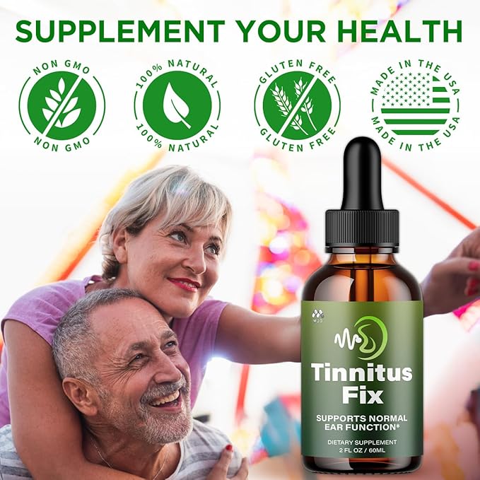 (3 Pack) Tinnitus Fix Drops Official TinnitusFix Hearing Support Drops with All Natural Ingredients Advanced Ear &amp Hearing Wellness Support with Premium Vitamins for Women &amp Men (90 Servings