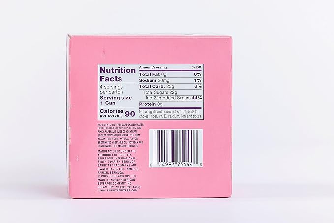 Barritts Barritt's Mixers - Double Grapefruit Mixer Set Non-Alcoholic Soda Cocktail Mixer 7.5 fl oz Cans 24 Pack Mini
