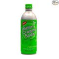 UCC Melon Creamy Soda - Ready To Drink Melon Soda Convenient Bottled Drink 16.57oz Each (Pack of 12) Carbonated Drink Artificial Melon Flavor Imported from Japan