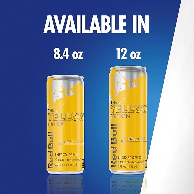 Red Bull Energy Drink Tropical Yellow Edition 8.4 Fl Oz (24 Count)