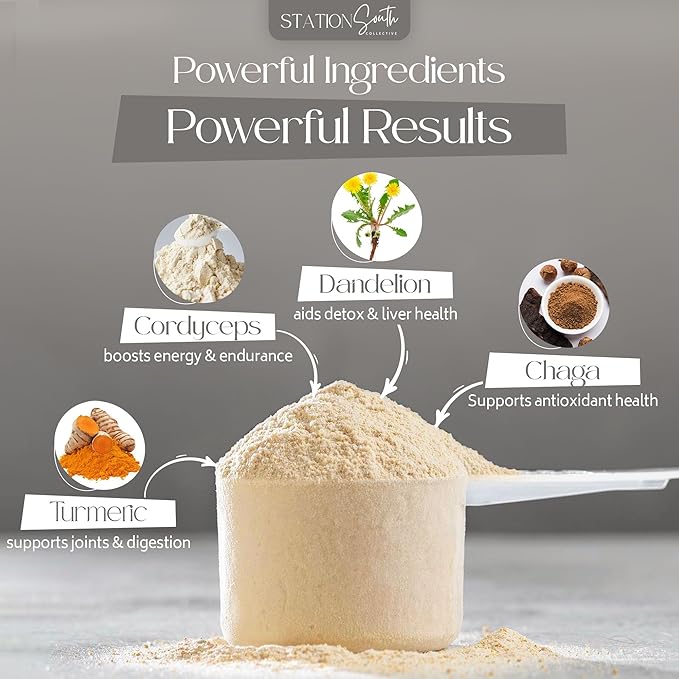 Hydrolyzed Multi Collagen Peptides Powder for Men &amp Women - 35 functional ingredients Protein Mushrooms Vitamins Enzymes Probiotics for Skin Gut Bone Joints &amp Heart support