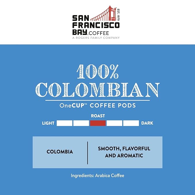 San Francisco Bay Compostable Coffee Pods - 100% Colombian (36 Ct) K Cup Compatible including Keurig 2.0 Medium Roast