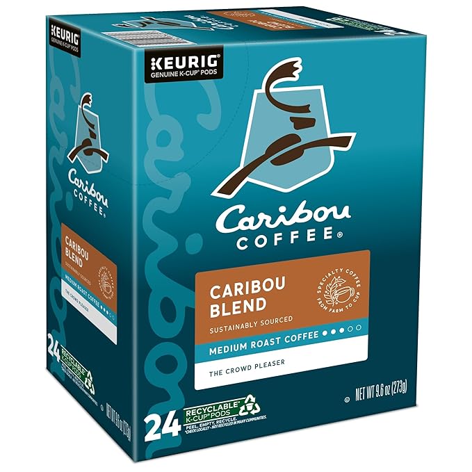 Caribou Coffee® Single-Serve Coffee K-Cup® Caribou Blend 96 Count (4 Packs of 24)