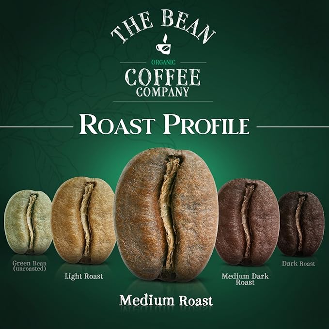 The Bean Organic Coffee Company Water Processed DECAF Pumpkin Spice Medium Roast Whole Bean Coffee 5-Pound Bag