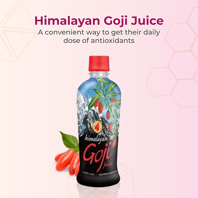 Youngevity Himalayan Goji Berry Juice – Premium Quality 100% Natural Goji Juice – Vitamin and Antioxidant Rich Superfruit Supplement – No Added Sugar Flavours Additives (1 Liter) (Pack of 1)
