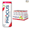 PHOCUS Caffeinated Sparkling Water Strawberry Kiwi 75mg Natural Caffeine Plus L-Theanine Zero Sugar Zero Calories No Artificial Sweeteners 11.5 fl oz Cans (Pack of 12)