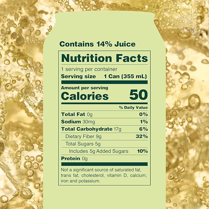 OLIPOP Prebiotic Soda Pop Ginger Ale A New Kind of Soda Packed with Prebiotics Fiber and Botanicals Gluten Free GMO Free 12oz (12-Cans)