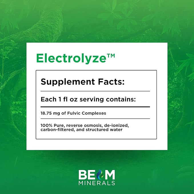 BEAM Minerals Electrolyze | Liquid Electrolyte Replenishment | All The Electrolytes Without All The Salt | 32 fl Oz
