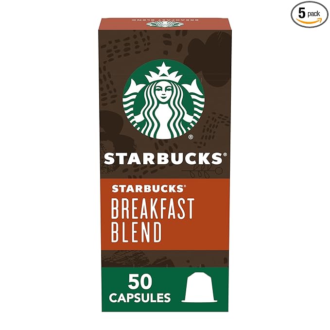 Starbucks by Nespresso Original Line Medium Roast Breakfast Blend Coffee 50-count Espresso Pods