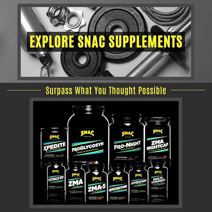SNAC ZMA-5 Mineral Supplement - Supports Muscle Function Restful Sleep Immune Health &amp Relaxation with Zinc Vitamin B6 Magnesium &amp 5-HTP for Sleep Anxiety Calmness - 180 Veggie Capsules