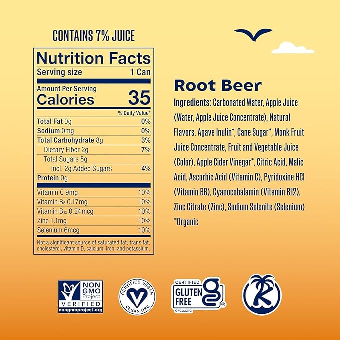 SunSip Prebiotic Soda by Health-Ade Better-for-You Soda Swap Beverage with Vitamins and Minerals Naturally Sweetened with 6g of Sugar or less Soda Sampler Variety Pack 11.5 oz (12 Pack)