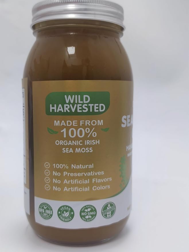 (28OZ Irish Sea Moss Gel Mango Pineapple Flavor - Natural Seamoss Gel with 92 Minerals and Vitamins - Non-GMO Gluten-Free Vegan - Immune Support