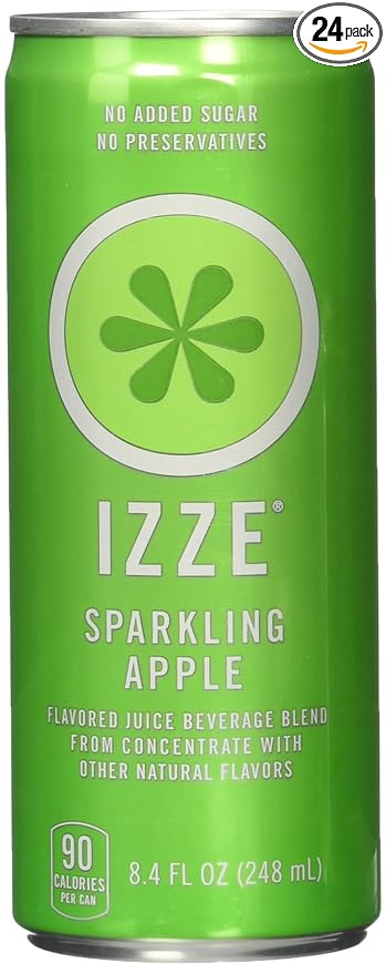 IZZE Fortified Sparkling Juice 8 Apple 8 Clementine 8 Blackberry (8.4oz/can Total Pack of 24)