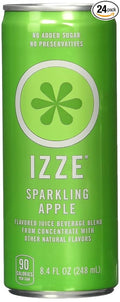 IZZE Fortified Sparkling Juice 8 Apple 8 Clementine 8 Blackberry (8.4oz/can Total Pack of 24)