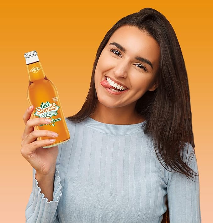 Diet Stewart's Orange 'n Cream Soda 12 fl oz (24 Glass Bottles)