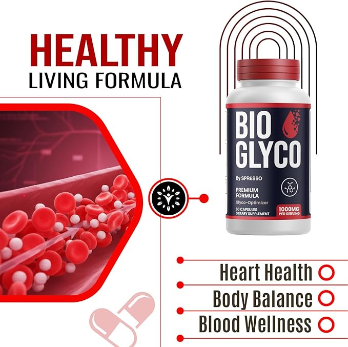(1 Pack) Bio Glyco Capsules Official BioGlyco Blood Health Support Supplement Pills Advanced Formula with All Natural Ingredients for Healthy Circulation &amp Wellness Support (60 Capsules)
