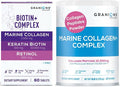Marine Collagen Powder unflavored and Biotin Keratin Collagen Complex Enhanced Collagen Bundle