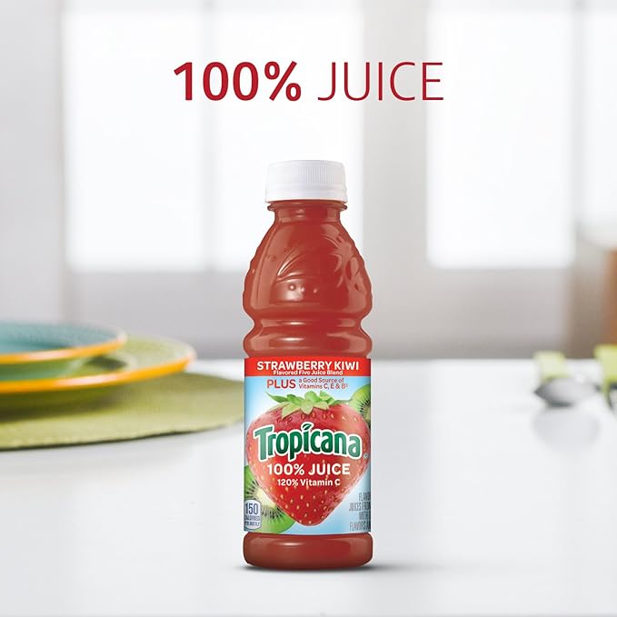 Tropicana Juice Strawberry Kiwi 10 Fl Oz (Pack of 15)