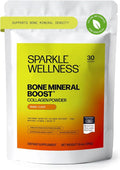 Sparkle Wellness FORTIBONE Bioactive Collagen Peptides | Collagen Powder Supplement with Nutra C Buffered Vitamin C for Bone Health | Bone Mineral Boost (Orange) [30 Serves]