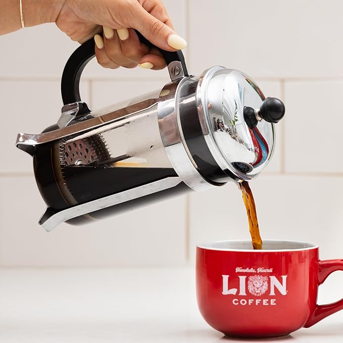 Lion Coffee 3-Pack Hazelnut Flavored Ground Coffee Light Roast A Taste of Aloha - 10 Ounce Bags (Pack of Three)