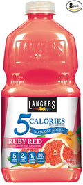 Langers 5 Juice Cocktail Ruby Red Grapefruit 64 Fl Oz (Pack of 8)