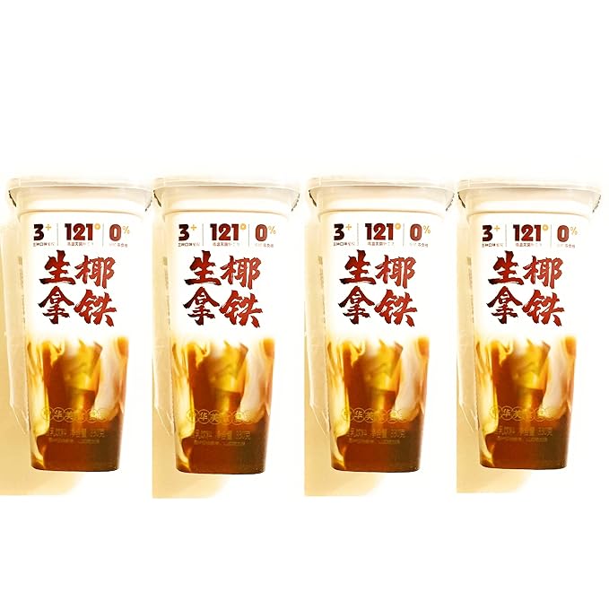 4 Bottles Coconut Latte Soft Drink(11.16 Oz Each)