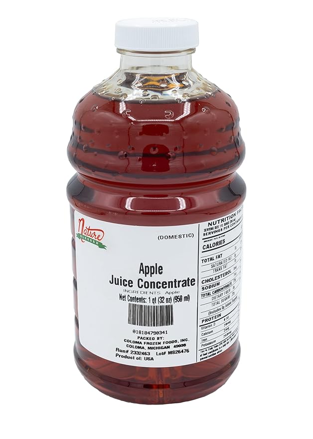 Nature Blessed 100% Pure Domestic Apple Concentrate (grown and processed in the USA) - 1 Quart (1/32 fl oz bottle) Applications: Mead at Home Home Wine Making Brewing Distilling Smoothies