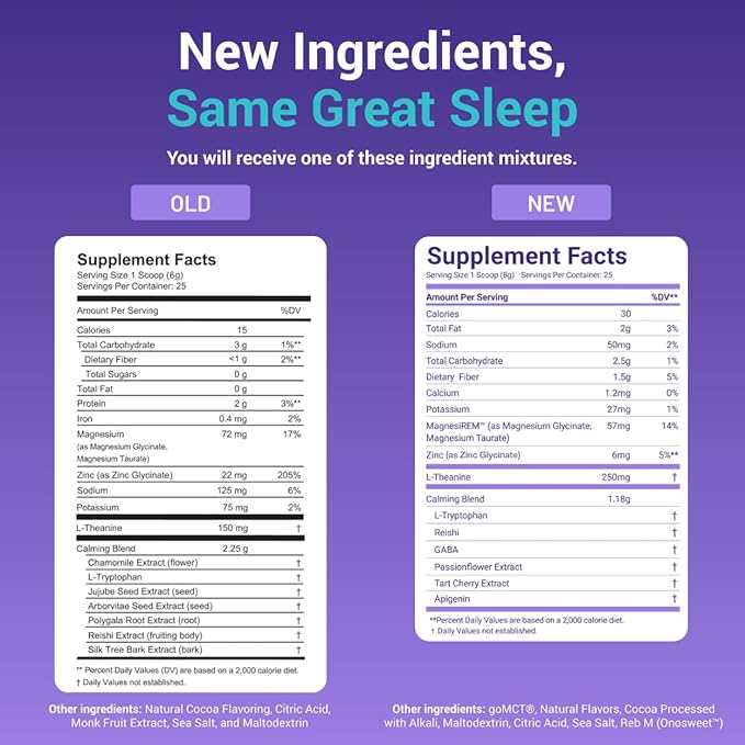 MoonBrew Nighttime Magnesium Hot Cocoa Jar Natural Sleep Aid Drink Mix for Adults - Calming Melatonin-Free Sleep Support - Sleepy Hot Chocolate Powder with L-Theanine Chamomile &amp Zinc Glycinate