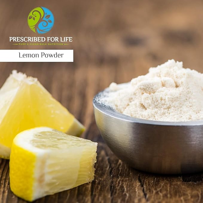 Prescribed for Life Lemon Juice Powder Natural Spray Dried &amp Unsweetened Non GMO Lemon Juice Reconstitute Ratio 1:2 (10kg / 22lb)