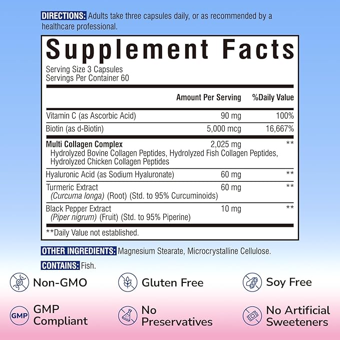 Multi Collagen Peptides 180 Caps and Multi Collagen Peptides Powder 16oz