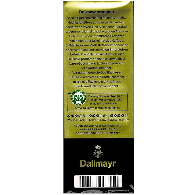 Dallmayr Prodomo Ground Coffee 17.6 Ouce (Pack of 2)