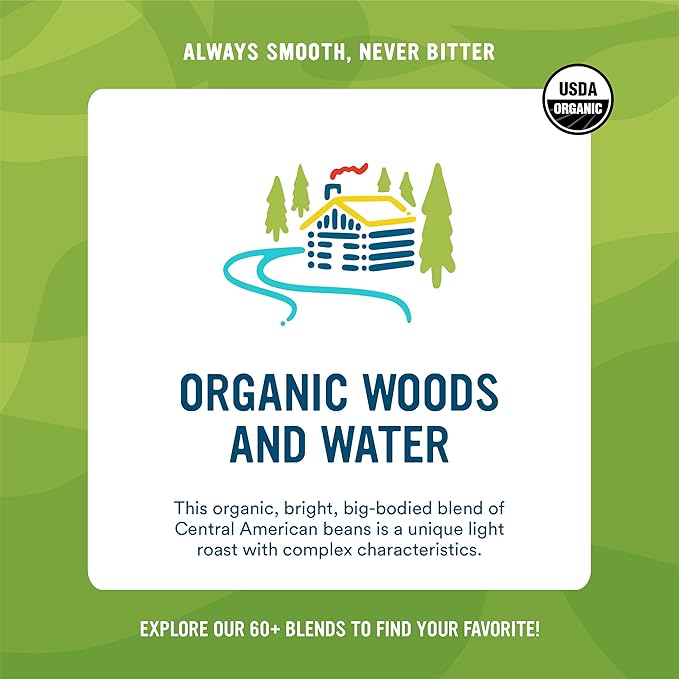 Cameron's Coffee Roasted Whole Bean Coffee Organic Woods &amp Water 4 Pound