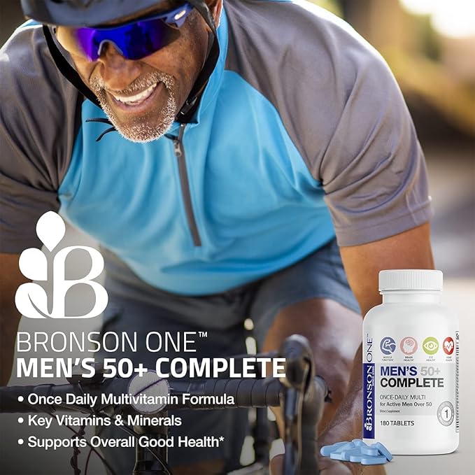 Bronson ONE Daily Mens 50+ Complete Multivitamin Multimineral 360 Tablets