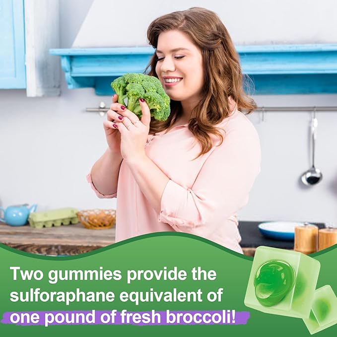 150mg Liposomal Sulforaphane Supplement from Broccoli Sprouts Extract - Sulforaphane with Myrosinase Vitamin C E | Broccoli Sprout Supplement for Antioxidant Detox &amp Cellular Health | 60 Counts