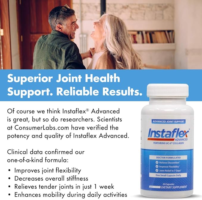 Instaflex Advanced Joint Support - Doctor Formulated Joint Relief Supplement Featuring Collagen &amp 5 Other Joint Discomfort Fighting Ingredients - 14 Count