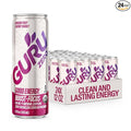 GURU ZERO SUGAR Dragon Fruit Cherry Sorbet Organic Energy Drink with Plant Based Natural Caffeine from Green Tea Coconut Water Prebiotic Zero Added Sugars Gluten Free &amp Vegan Pre Workout 140
