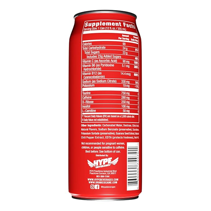 Cocaine Energy Drink 6 - 12 ounce cans (Spicy)