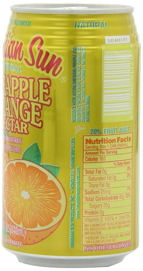 Hawaiian Sun Nectar Pineapple-Orange 11.5-Ounce (Pack of 6)
