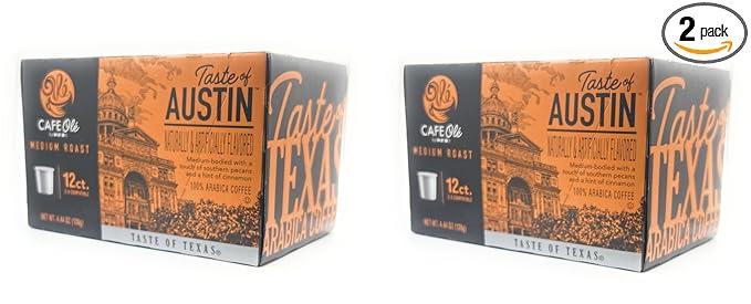 Cafe Ole HEB Single Serve Coffee Pods 12 count - 2 boxes (Taste of Austin)